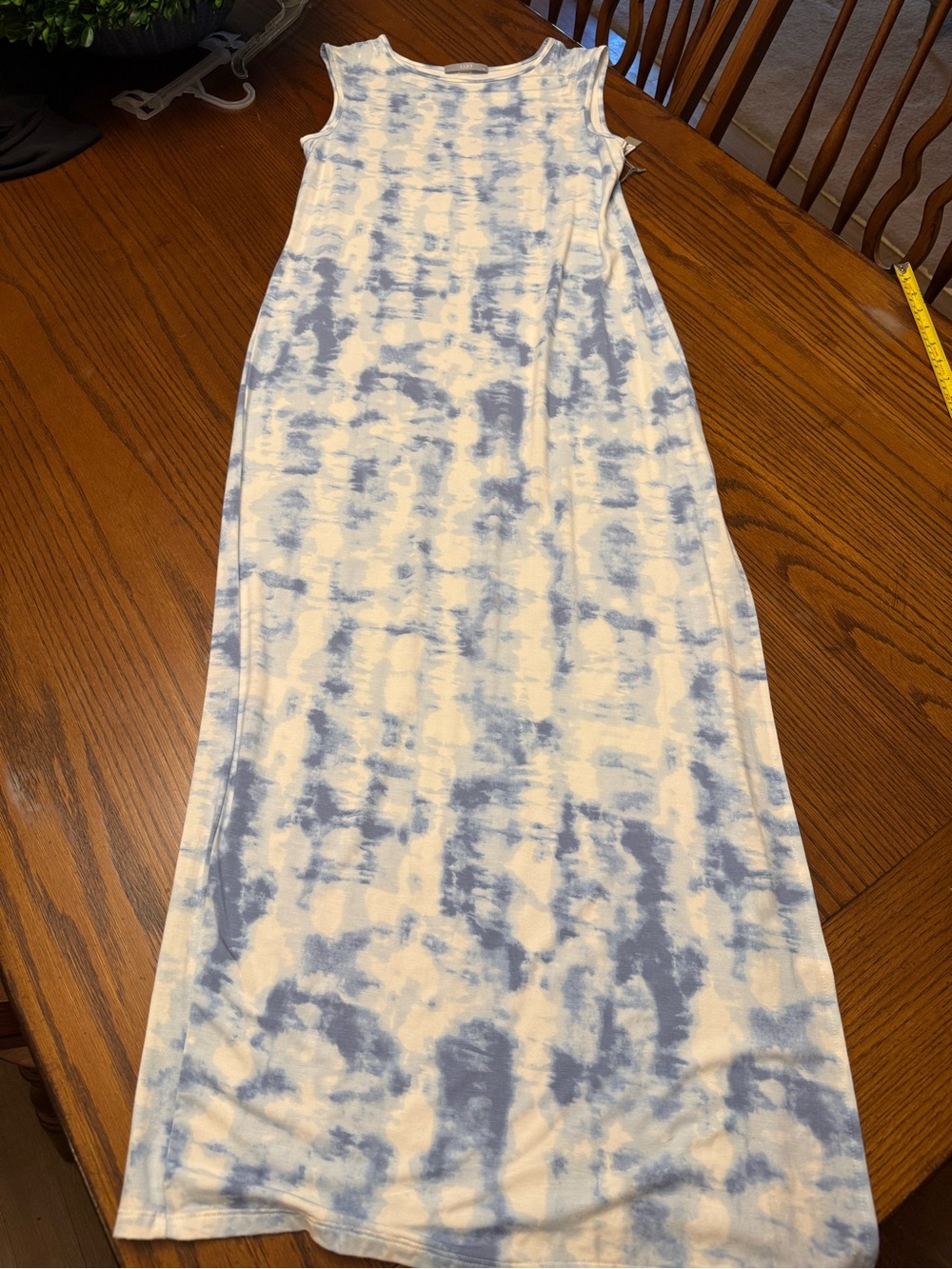 Tarte Light Blue and White Maxi Dress